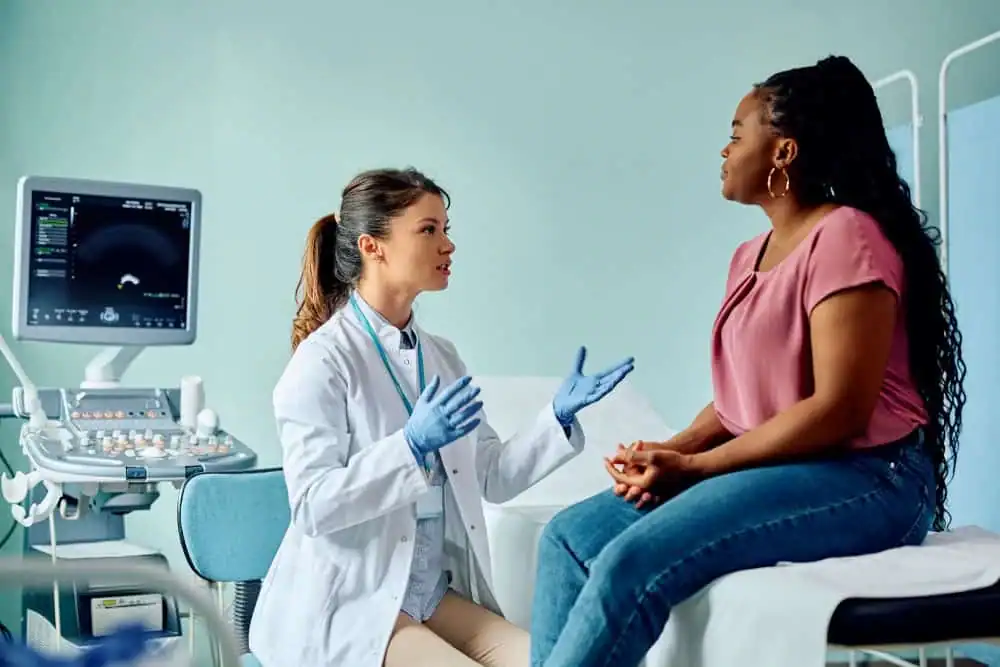 Rejuvenating Intimacy: Exploring Surgical Solutions for Vaginal Laxity 1 Woman have consultation about vaginal laxity Newport
